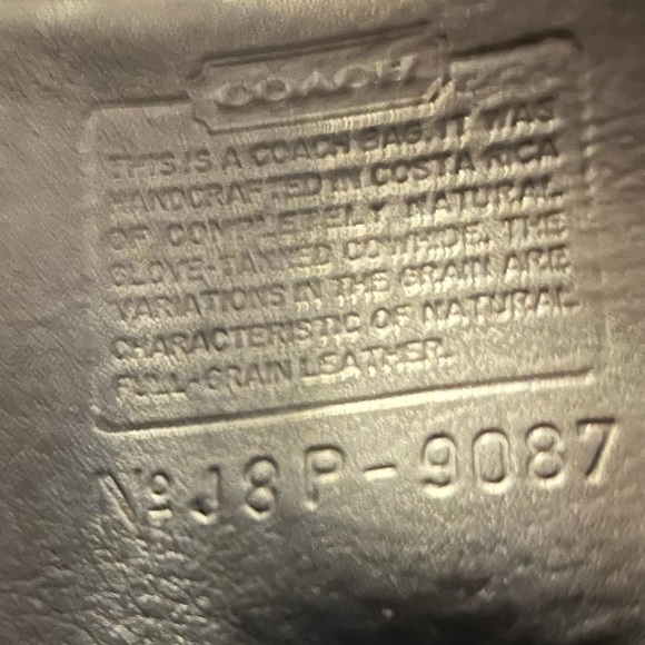 Vintage Coach Metropolis Zip bag, #9087, Blue crossbody (adjustable strap) EUC - Picture 9 of 11